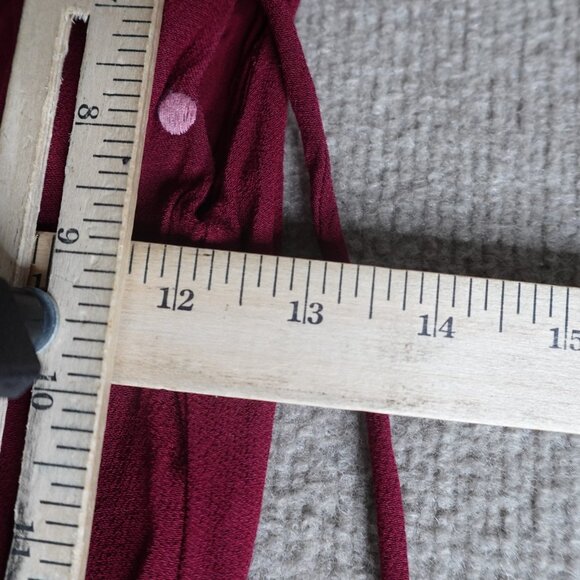 Farm Rio Womens Dress Small Red Polka Dot Embroidered Maxi Mixed Dot - Picture 13 of 13